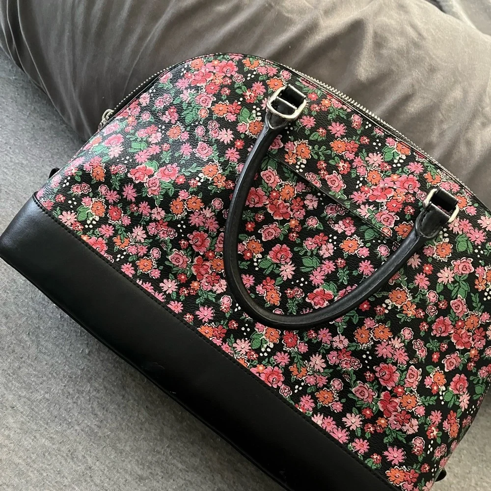 Leather coach purse floral spring - Picture 7 of 9